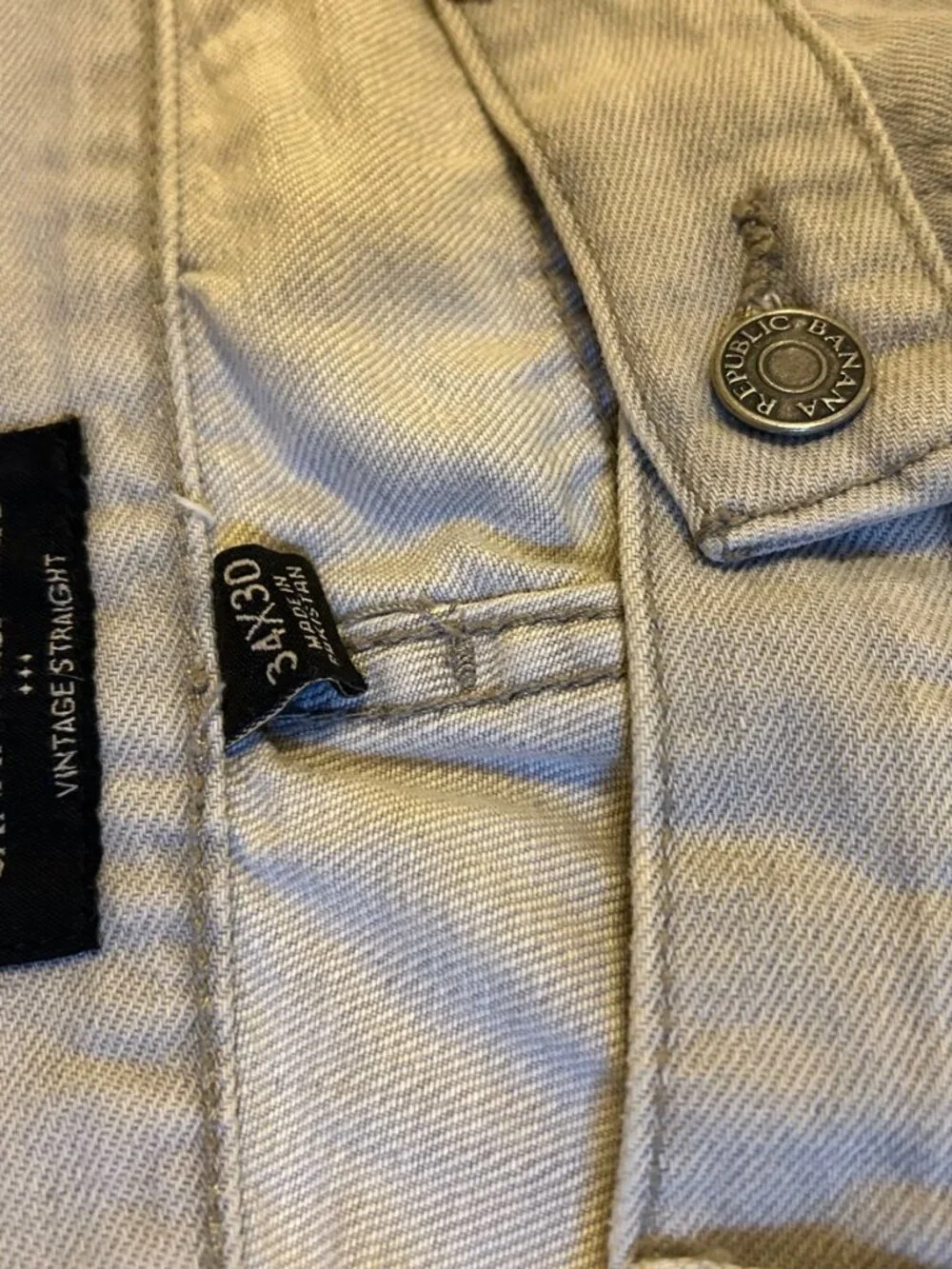 Banana Republic Vintage Straight Light Wash Jeans 34x30